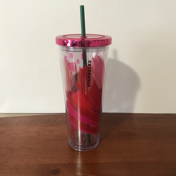 Starbucks 24 oz Tumbler Hot Pink Metallic Lid - Picture 3 of 5